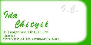 ida chityil business card